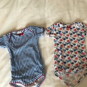 Petit Bateau set of three onesies
